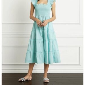 Elegant Aqua Midi Dress